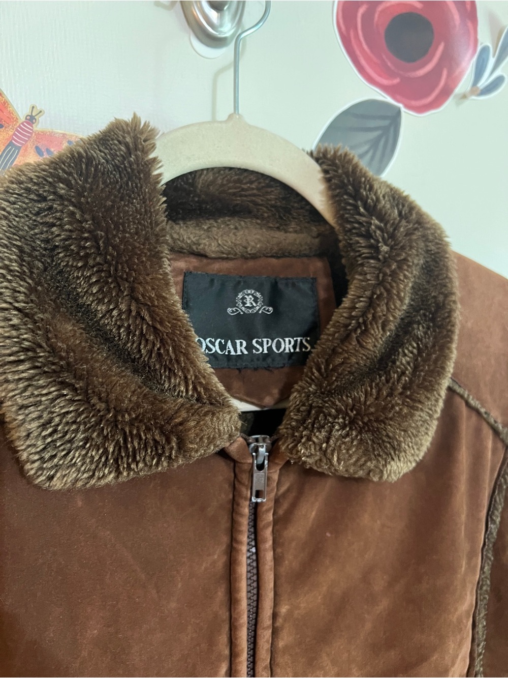 Vintage Brown Velvet Fur Lined Jacket Small - Picture 3 of 9